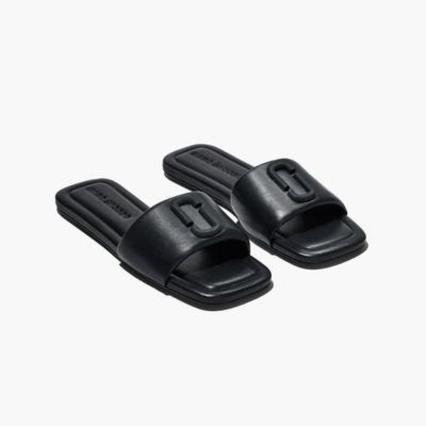 Marc Jacobs The J Marc Sandal Women's Black Nappa Leather Comfort Slide HTAT169