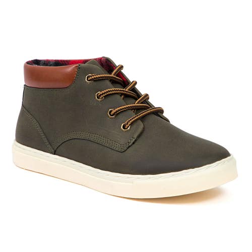 Deer Stags Warren Sneaker Kids Dark Green Round Toe Lace Up Casual Boots HTAT219