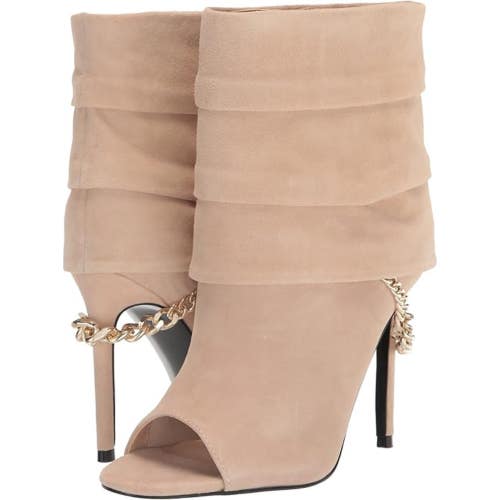 Guess Adilee Boots Women's 6 Beige Peep Toe Stiletto Heel Dress Bootie HTAT337