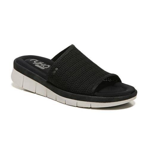 Ryka Ellie Sandal Women's Size 9 M Black Comfort Slide Slipper HTAT158
