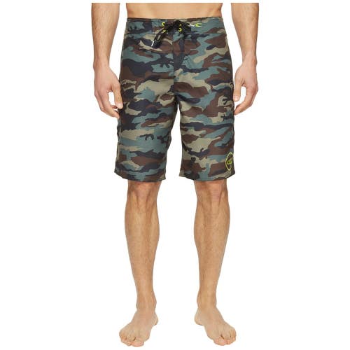 O'Neill Santa Cruz Board Shorts Men's 40 Brown Green Camouflage Swimwear JDM2348
