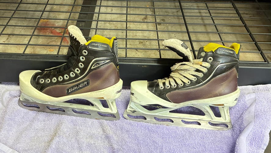 Bauer Supreme One100 Hockey Goalie Skates with Step Steel Extreme