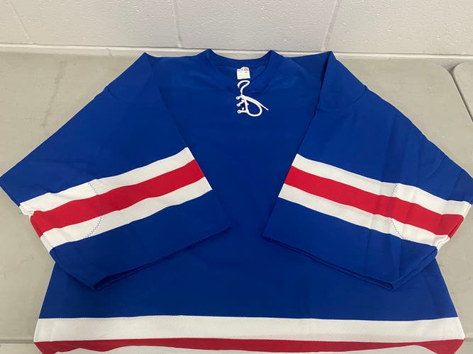 New York Rangers colors Goalie Jersey (New)