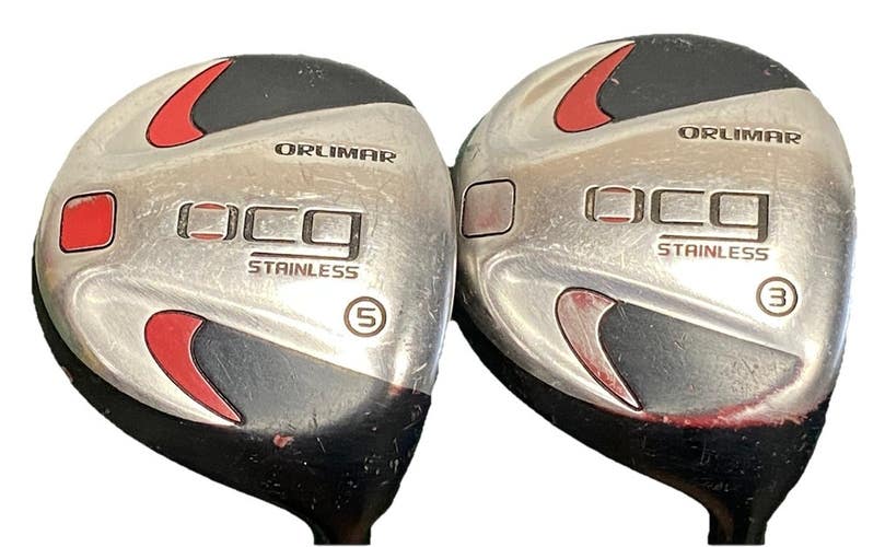 Orlimar OCG Fairway Wood Set 3w 15* 5w 19* RH Regular Graphite New Midsize Grips