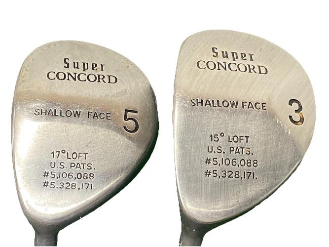 Super Concord Shallow Face Wood Set 3w,5w LH 65g Senior Graphite New Jumbo Grips