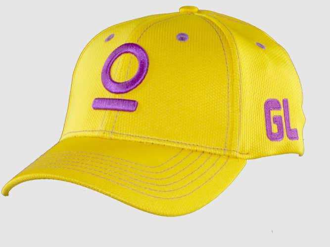 Go Lowe GL Series Hat (Yellow/Purple, S/M) Flex Fitted Golf Cap NEW