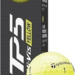 Taylor Made TP5 Golf Balls (Yellow, 3pk) 1 Sleeve 2024 NEW
