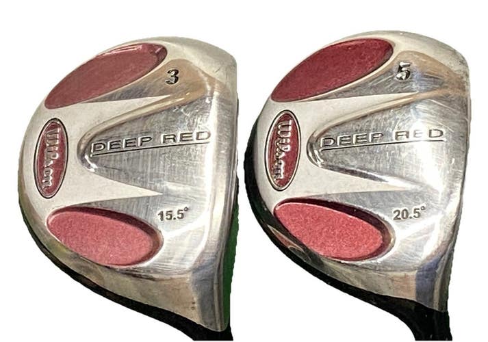 Wilson Deep Red Wood Set 3w 15.5* 5w 20.5* RH Regular Graphite Midsize Grips