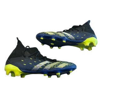Used Adidas PREDATOR Soccer Cleats Black And Navy Blue Senior 7.5 11873-C000231893