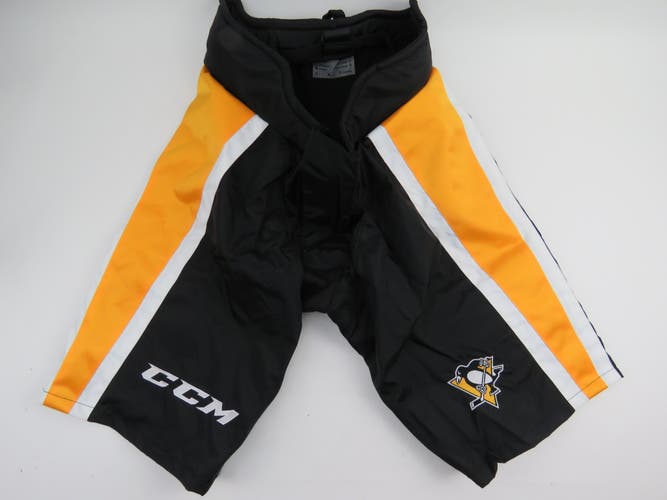 CCM Pittsburgh Penguins NHL Pro Stock Hockey Player Girdle Pant Shell Large +2" 9K
