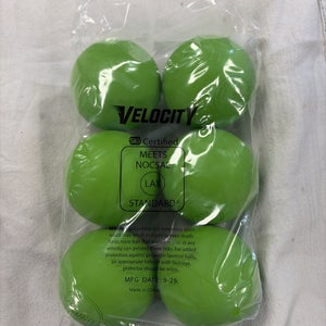 Brand New Velocity NOCASE Certified Lacrosse Balls. Bag Of 6