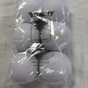Brand New Velocity NOCASE Certified Lacrosse Balls. Bag Of 6