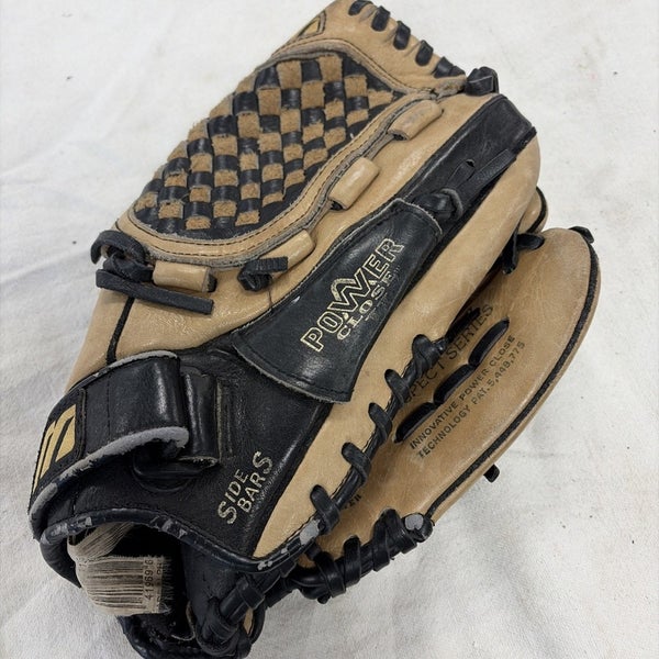 RHT Size 11.5 Inch Mizuno Power Close Leather Baseball Glove Mitt