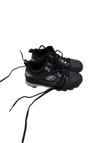Used Rawlings TUFF TEK BB/SB Cleats Black Junior 02 11347-S000263510