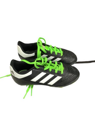 Used Adidas Soccer Cleats Black And Neon Green Youth 13.0 11347-S000263461
