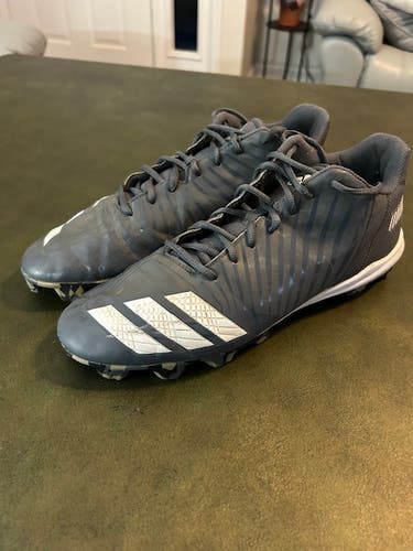 Gray Men's Size 13.0 (W 14.0) Adult Adidas Low Top Molded Cleats (Used)