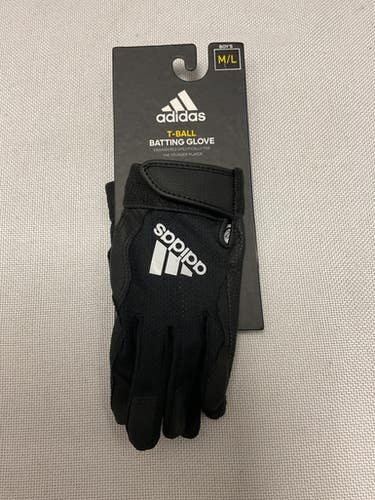 Used Adidas BB/SB Batting Gloves Black M/L 11490-S000268804
