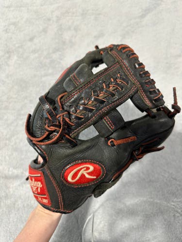 Black Rawlings R9 RH Infield Baseball Glove 11" (Used)