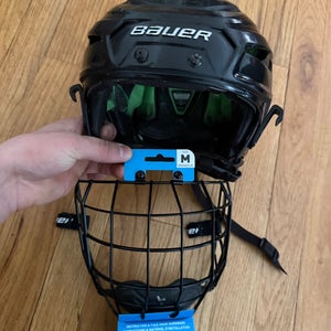 Bauer Hyperlite Helmet medium with brand new black true vision cage