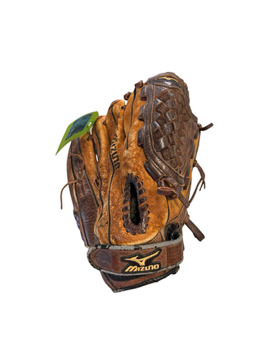 Used Mizuno POWER CLOSE BB/SB Glove RH Throw Brown 11 1/2" 11682-S000127385