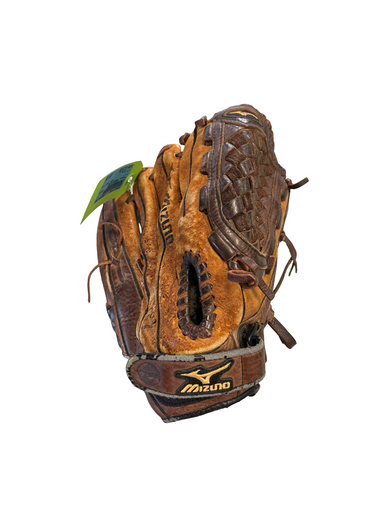 Used Mizuno POWER CLOSE BB/SB Glove RH Throw Brown 11 1/2" 11682-S000127385
