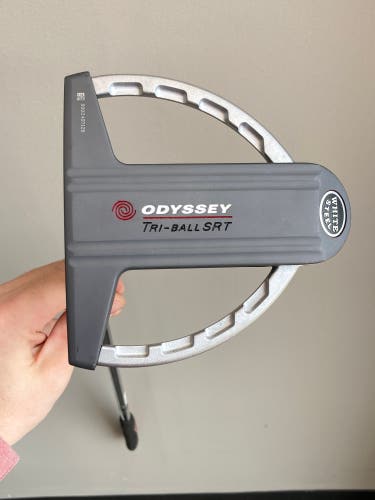 Used Odyssey White Steel Tri-Ball SRT Left Handed Putter 34" | Head Cover Included | GREAT CONDITION