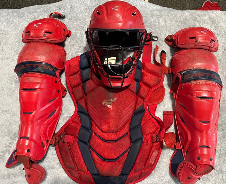 Équipement De Capture Easton Elite X - Plastron Et Protection Rouge - Baseball Occasion