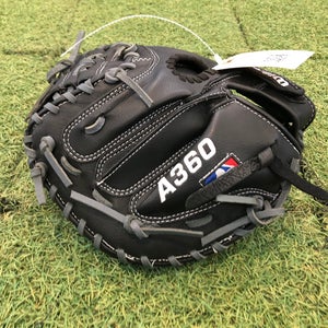 Black Wilson A360 RH Catcher's Baseball Glove 32.5" (Used)