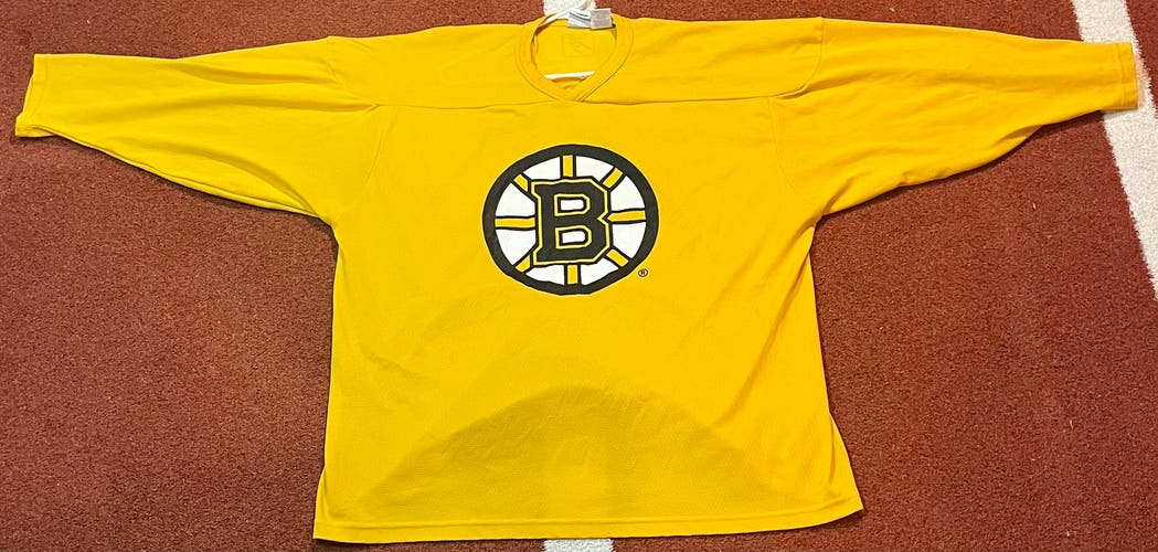 Boston Bruins Yellow Practice Jersey XL Bud Lights Hockey