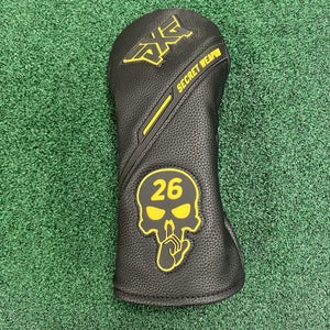 PXG Secret Weapon Mini Driver Headcover Club Cover Black/Yellow MINT!