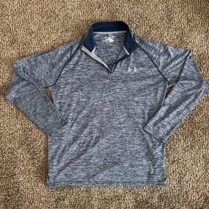 Blue Men's Large Under Armour Sweatshirt (Used)