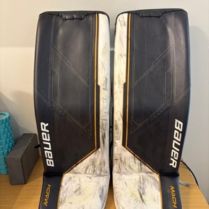 Large Bauer Supreme Mach Goalie Leg Pads Pro Stock (Used)