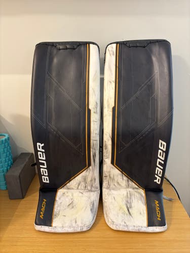 Large Bauer Supreme Mach Goalie Leg Pads Pro Stock (Used)