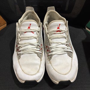 White Men's Size M 9.0 (W 10.0) Adult Air Jordan Golf Shoes (Used)