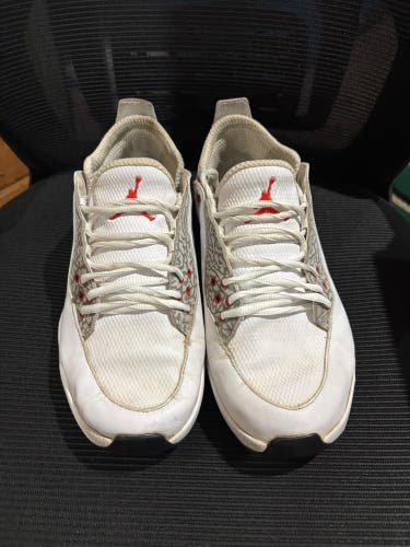 White Men's Size M 9.0 (W 10.0) Adult Air Jordan Golf Shoes (Used)