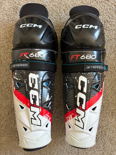 Like New - CCM JetSpeed FT680 Shin Pads (Sz. 14”)