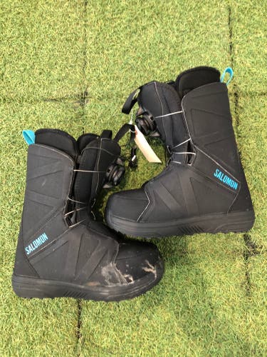 3.5Y (Big Kids / Youth) Salomon Faction BOA Snowboard Boots (Used)