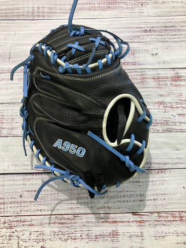Black Wilson A950 RH Catcher's Baseball Glove 34" (Used)