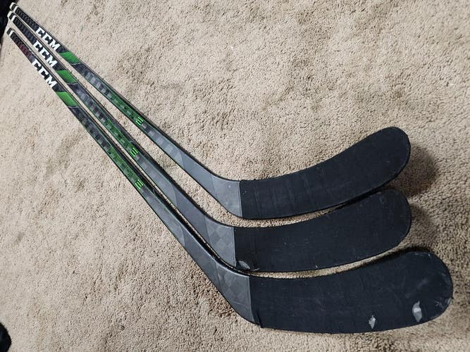 3x PACK MATHESON Penguins Game Used Sticks CCM Ribcore Trigger 4 PRO 95 flex LH
