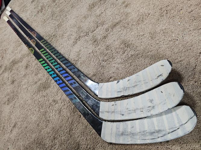 3x PACK GRZ Penguins Game Used Sticks WARRIOR Covert GR6 PRO 85 flex LH left