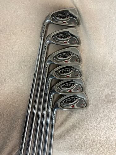 Men's Ping i15 Left Handed Iron Set Stiff Flex 6 Pieces Steel Shaft (Used)