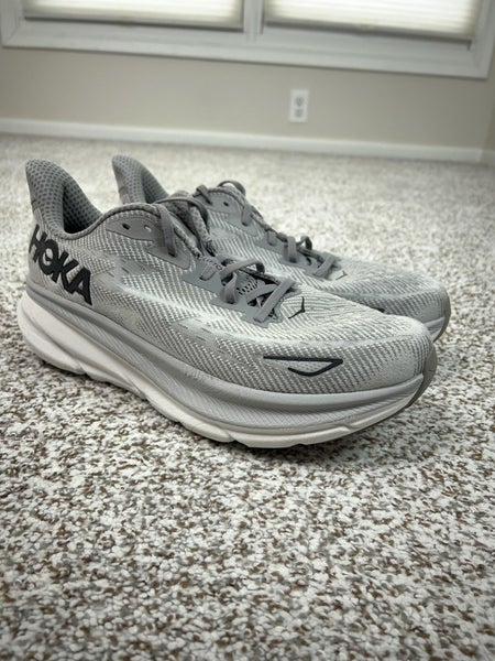 HOKA Shoes Mens Size 11 Gray Clifton 9 Running Sneakers Athletic Road Run