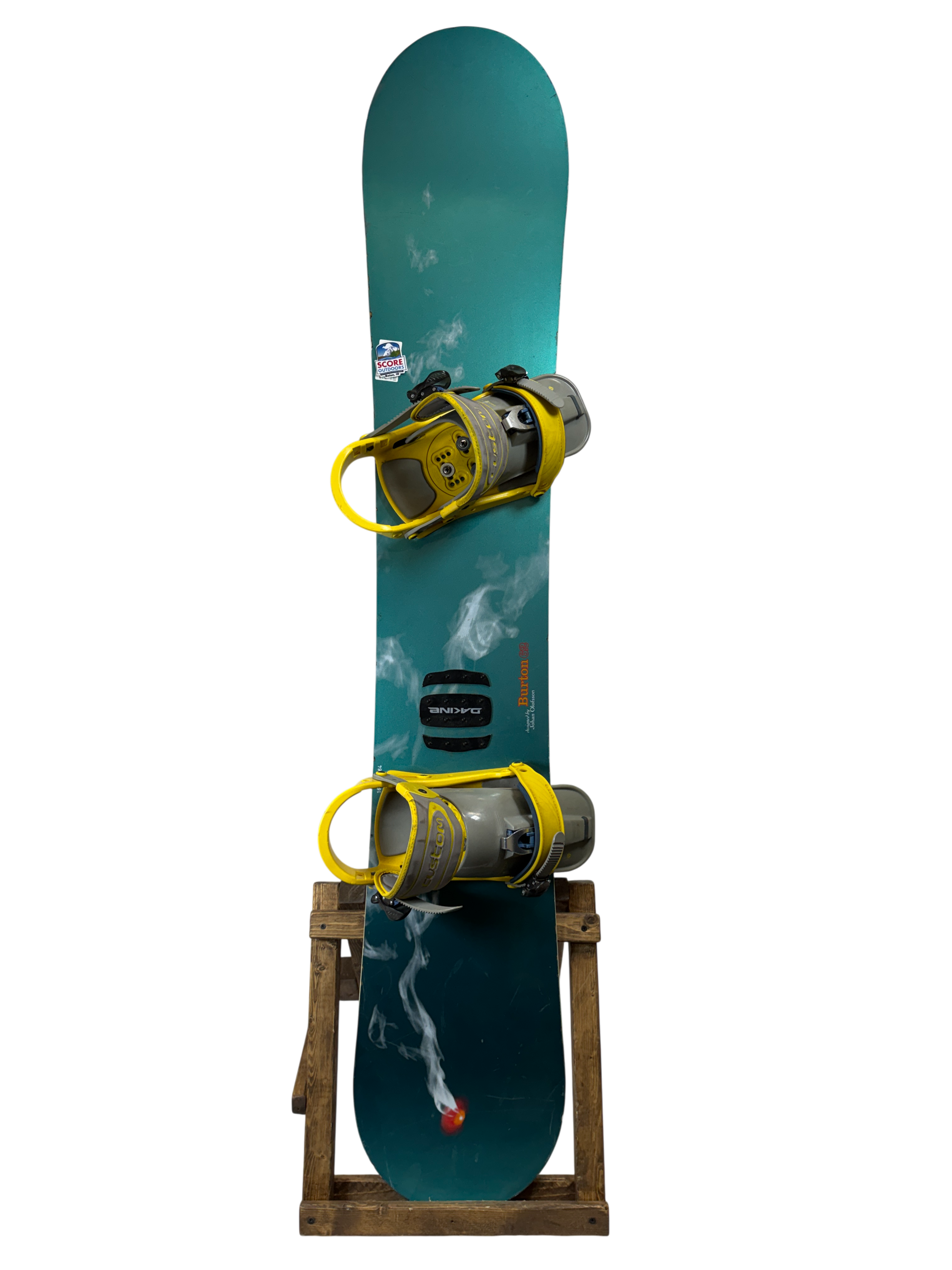 Used Burton Custom 156 Cm Men's Snowboard Combo W Sims M L