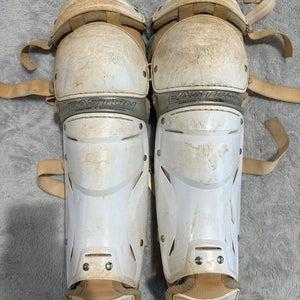 White Youth Easton Catcher's Leg Guards (Used)