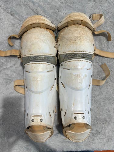 White Youth Easton Catcher's Leg Guards (Used)