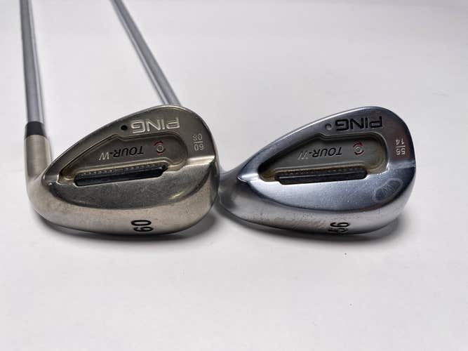 Ping Tour-W Brushed Silver Wedge Set 56* 14 60* 8 Black Dot AWT Steel Mens RH