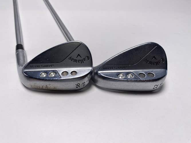 Callaway Jaws Raw Chrome Wedge Set 52* 10 56* 10 Dynamic Gold Spinner Men RH