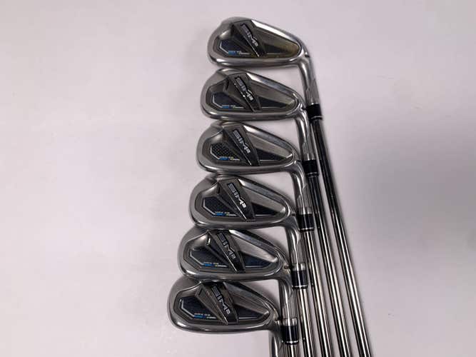 TaylorMade SIM2 MAX OS Iron Set 6-PW+AW Recoil ESX 460 F2 Senior Graphite RH