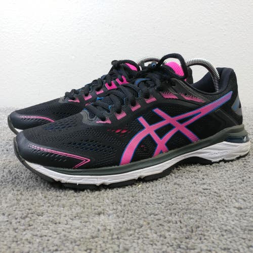ASICS GT-2000 7 Womens Size 9.5 Running Shoes Black Pink Trainers Low Sneakers