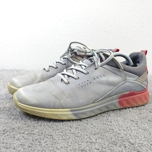 ECCO S-Three Spikeless Golf Shoes Womens Size 38 EU Gray Leather Low Top FLAWED